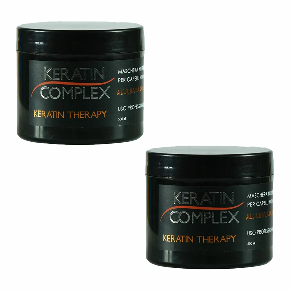 2 pezzi maschera nutriente capelli Keratin Complex bava lumaca 500ml MI-411