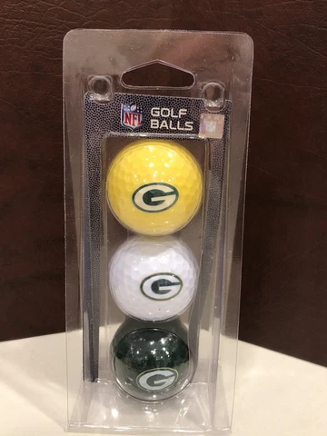 Green Bay Packer Logo Golf Ball Set Of 3 NFL Football Cover