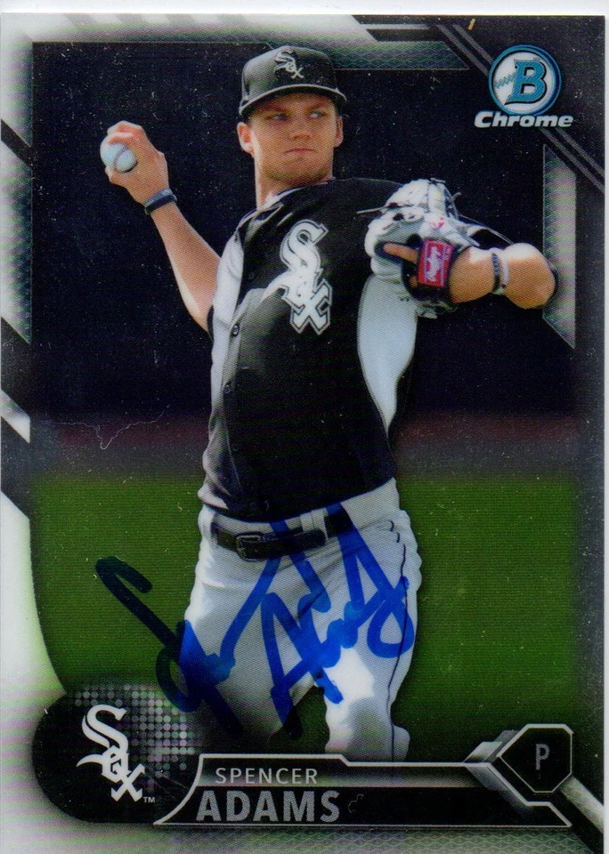 Spencer Adams Chicago White Sox 2016 Bowman Chrome Signed Card - Image 1 of 1