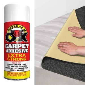 SAAO Carpet Adhesive Glue Spray 500ml for Cork Tiles Flexible Foam Craft Fabric - Picture 1 of 4