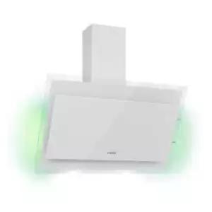 Cooker Hood 90cm White Angled Kitchen Extractor Fan Chimney Hood Touch Glass LED - Picture 1 of 12