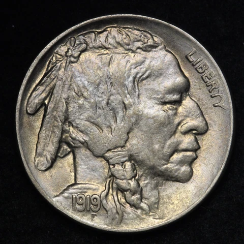 1919 Buffalo Nickel CHOICE BU UNCIRCULATED MS Nice Color! E208 TMT** Cover