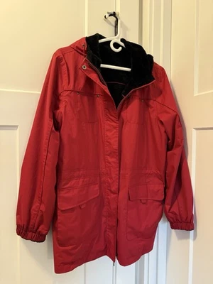 Women’s Jacket Free Country Fleece Lined Red Full Zip hoodie pockets Size XL - Image 1 of 4