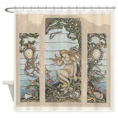 Cortina de ducha de tela decorativa CafePress Mermaids (69"x70") (1259077150) Foto 1 de 3