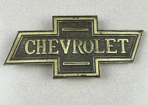 Vintage 1970s Chevrolet Bowtie Solid Brass Belt Buckle Pre-owned - Picture 1 of 3