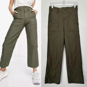 Levi's Ribcage Straight Fatigue Army Green Military Hose High Damen 26x29 NEU - Bild 1 von 11