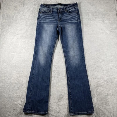 Пряжка черные джинсы мужские 29 x 34 синий сшитый крой Bootcut широкие ноги темно стирка брюки - Изображение 1 из 4