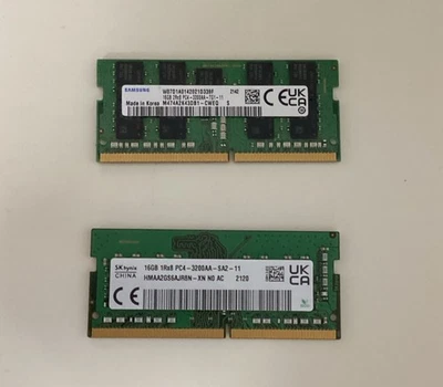 2 x 16GB (32GB) SODIMM DDR4 RAM 3200MHz Arbeitsspeicher - Bild 1 von 2