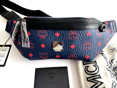 Bolso Cinturón $640 MCM Azul Marino Spectrum Stark en Skyoptic Visetos MMZCSFO01VS001 Foto 1 de 4