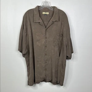 Camisa de seda Tommy Bahama para hombre manga corta botón delantero cuello talla XXL - Imagen 1 de 6