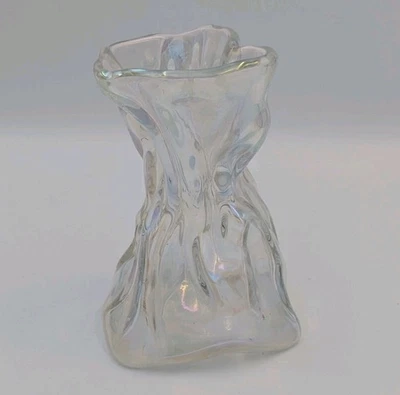 6 Inch Small Glass Flower Vase Irregular Clear Flower Vases for Centerpiece T... - Image 1 of 4
