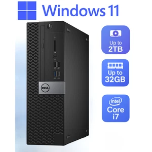 Dell Desktop Tower PC Computer i5 8th Gen | 32GB RAM 4TB SSD/HDD | Windows 11 - Picture 1 of 7