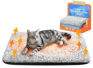 Self Warming Pet Bed for Cats & Dogs, Heated Pet Mat, 2.0 Upgraded Dual-Layer... - Picture 1 of 7