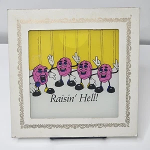 Quadro specchio premio fiera carnevale vintage anni 80 "Uvetta inferno" 8" x 8" - Foto 1 di 4