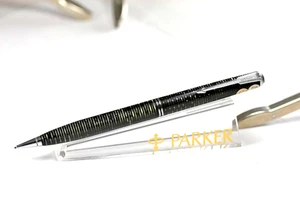 PARKER VACUMATIC SENIOR PENCIL  STRIPED WITH STICKERS   5'' LONG - Picture 1 of 12