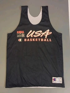 Champion Vintage USA Basketball Shooting Practice Shirt Large Jersey Olympic - Picture 1 of 4