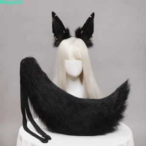 Anime Fox Wolf Ears Headband Tail Faux Fur Cosplay Props Costume Halloween NEW - Picture 1 of 24