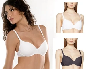 LOVABLE MY DAILY COMFORT BH L04FH PUSH UP OHNE BÜGEL WEISS SCHWARZ COPP - Bild 1 von 9