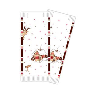 Servietten Besteckhalter aus Weihnachtspapier Hütte Serviettenbeutel 100tlg - Bild 1 von 7