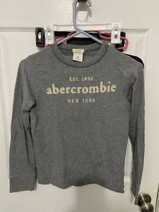 Abercrombie Kids Gray Long Sleeve Crew Neck Muscle T-Shirt Boys Small - Picture 1 of 3