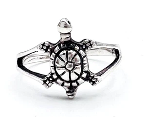 Sterling Silver Turtle Ring Size 6.5 - Picture 1 of 7
