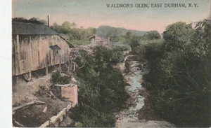 Pub East Durham NY Waldron's Glen 1914. P.T. Hoagland colorato a mano - Foto 1 di 2