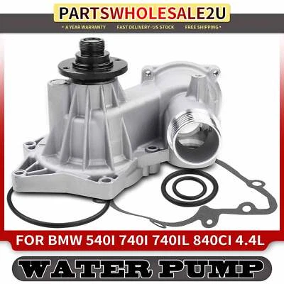 Water Pump w/ Gasket for BMW 540i 740i 1997-1998 740iL 1996-1998 840Ci 1996 1997 - Image 1 of 4