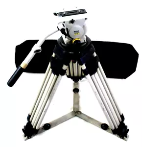 VINTEN VISION 250 TRIPOD SYS GRSPR TELE-BAR TIE DOWN KNPLT BAG PL SERVICED 73Lbs - Picture 1 of 12