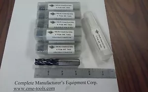 1/2" M42 cobalt 4 flt end mills Tialn coated 10pc for $139.00 #1009-COT-12-new - Picture 1 of 2
