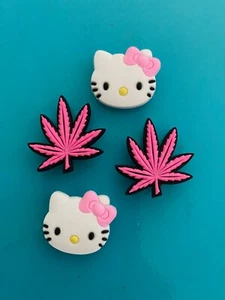 4 Dijes para Zapatos Jardín Holey Zuecos Gatito Hierba Maceta Hoja Pin Enchufe Accesorio para Cocodrilo - Imagen 1 de 12