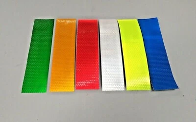 200mm Strip Reflective Tape Hex Fluro Hi Vis Safety - 3M Adhesive 50mm Width  - image 1 of 4