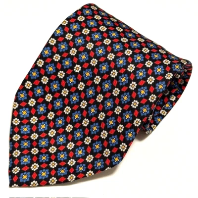 Leonardo Strelli Tie Rack Multicolor Flowers Retro Design Made In Great Britain - Image 1 of 4