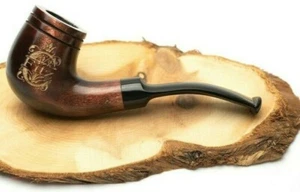 Tabacco da fumo in legno pipa Sherlock Holmes personalizzata fatta a mano - Foto 1 di 12