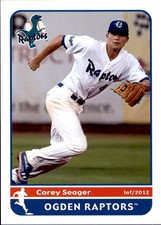 2012 Ogden Raptors Grandstand #27 Corey Seager Kannapolis North Carolina NC Card