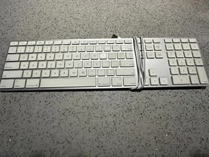 Genuine Apple A1243 Wired USB Keyboard w/ Numeric Keypad for iMac Mac Mini Pro - Picture 1 of 3