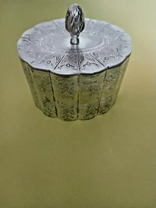 Vintage 1940 Schmuckschatulle International Silver Company - versilberte ovale Schatulle - Bild 1 von 9
