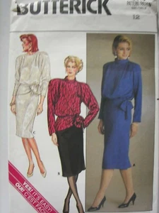 VTG 80's ~ Butterick Pattern #3536 ~ Misses' Top & Skirt ~ Size 12 - Picture 1 of 2