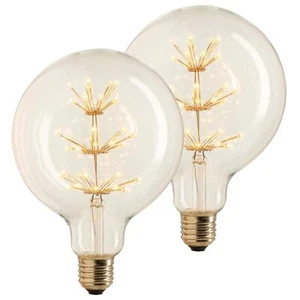 2Pack LED Star Fillament, G40 Vintage Star, 1.8W, E26, 2300K, 120LM, 120V, 360° - Picture 1 of 1