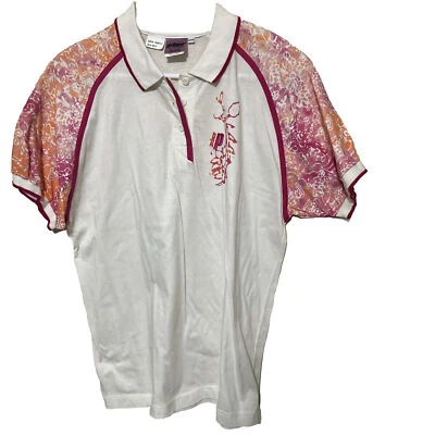 Mujer PRINCE Polo Rosa y Blanco Talla M Tenis Golf Challengers Foto 1 de 4