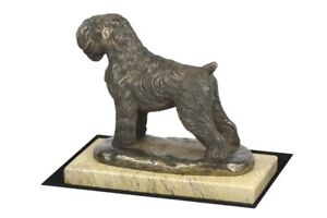 Black Russian Terrier - figurine with a dog on sandy marble, Art Dog Usa