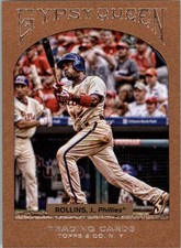 2011 (PHILLIES) Topps Gypsy Queen Framed Paper #47 Jimmy Rollins /999