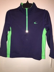 CARTER'S Toddler Boys' Zip-Front Long-Sleeve Pullover NAVY/LIME GREEN 3T NWT - Picture 1 of 9