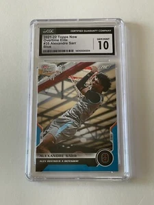 2021 Topps Now OTE Overtime Elite ALEXANDRE Alex SARR Blue /49 CGC 10 Rookie RC - Picture 1 of 11