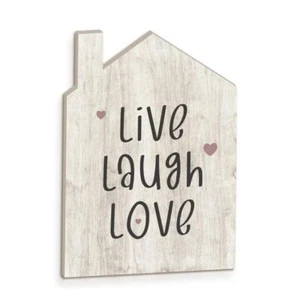 Decorazione Live Laugh Love Scritta in legno da appendere Casa Famiglia - Picture 1 of 3