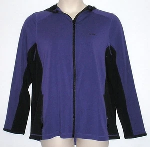NWT $110 / $120 RALPH LAUREN ACTIVE Colorblock Full-Zip Hoodie, Purple Black - Picture 1 of 1
