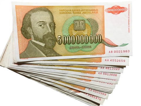 Yugoslavia 5 Billion Dinara 1993 Circulated Banknote Currency Money Cash Bill Cover