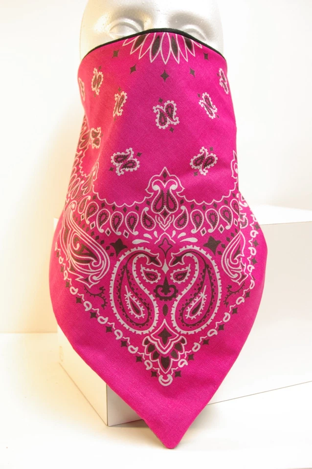 Vellón a prueba de viento CALIENTE Rosa Paisley Forrado Bandana Protector Facial Moto Máscara Foto 1 de 1