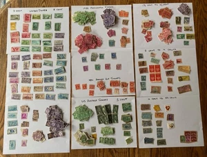 UNITED STATES POSTAGE STAMP LOT - 350+ STAMPS - 155+ DIFFERENT- USED - ESTATE - Imagen 1 de 12