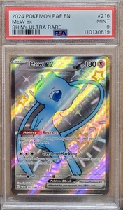 2024 POKEMON PAF EN-PALDEAN FATES SHINY ULTRA RARE #216 MEW EX PSA 9 - Picture 1 of 2