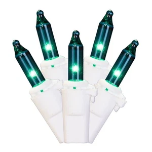 Vickerman 100 Count Light Set with White Wire, Mini, Teal - Picture 1 of 1